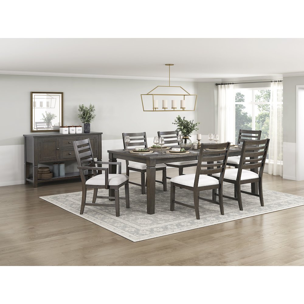 Victoria Asian Hardwood Dining Side Chair, Set of 2 in Dark Espresso. Picture 3