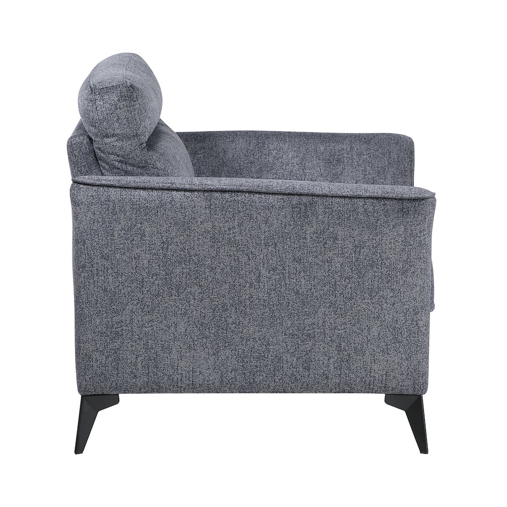 Tellot Microfiber Chair in Dark Gray. Picture 8