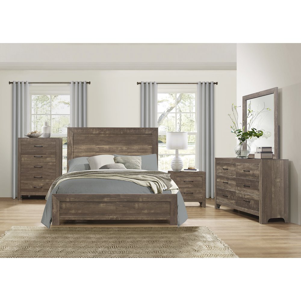 Lexicon Corbin Asian Hardwood Nightstand in Rustic Brown. Picture 2