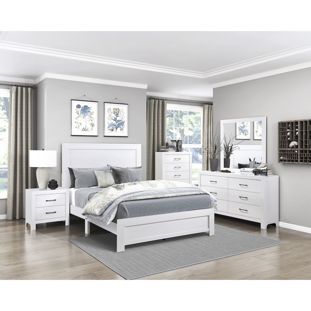 Lexicon Corbin Asian Hardwood Nightstand in White. Picture 2