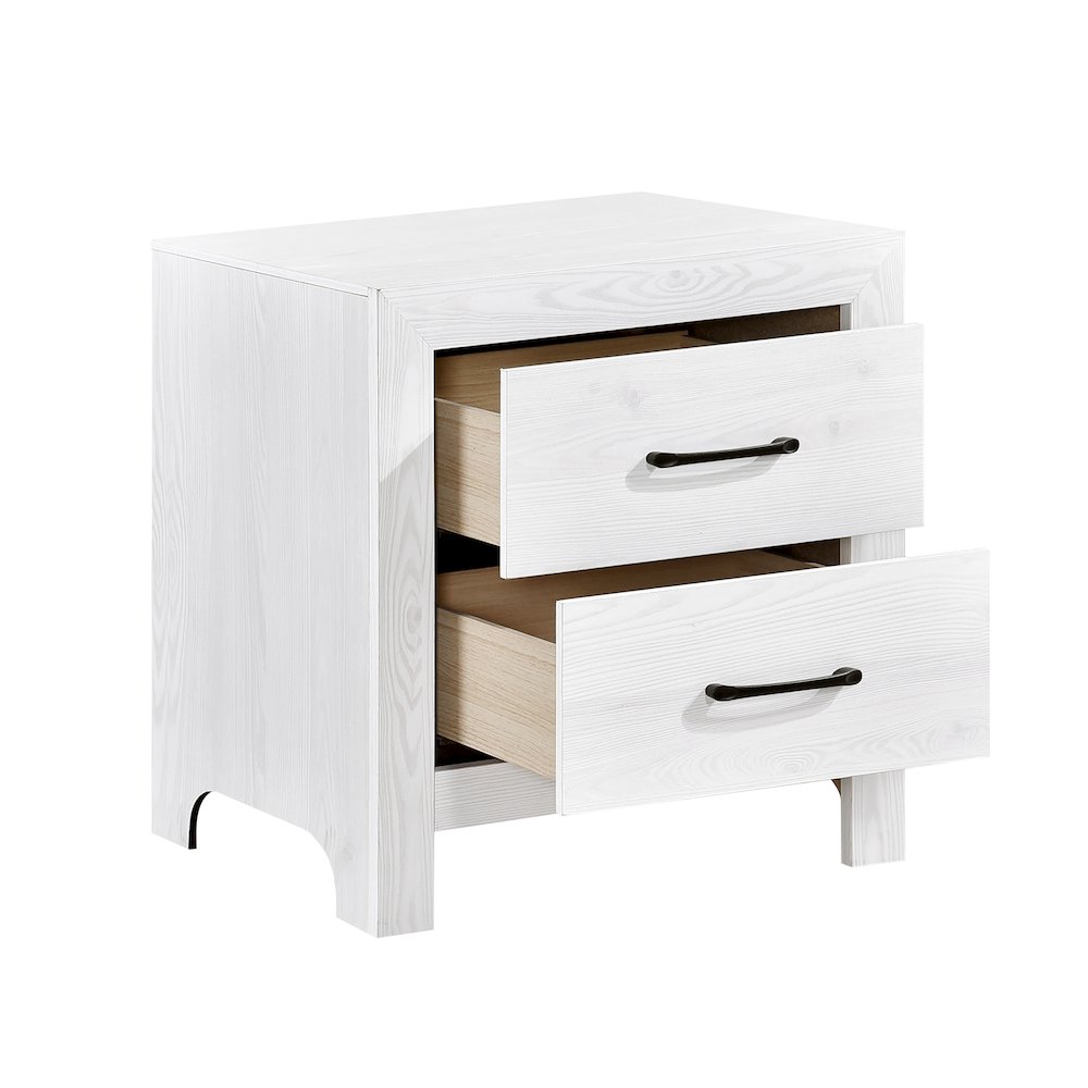 Lexicon Corbin Asian Hardwood Nightstand in White. Picture 5