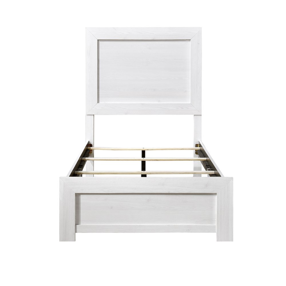 Lexicon Corbin Asian Hardwood Twin bed in White. Picture 4