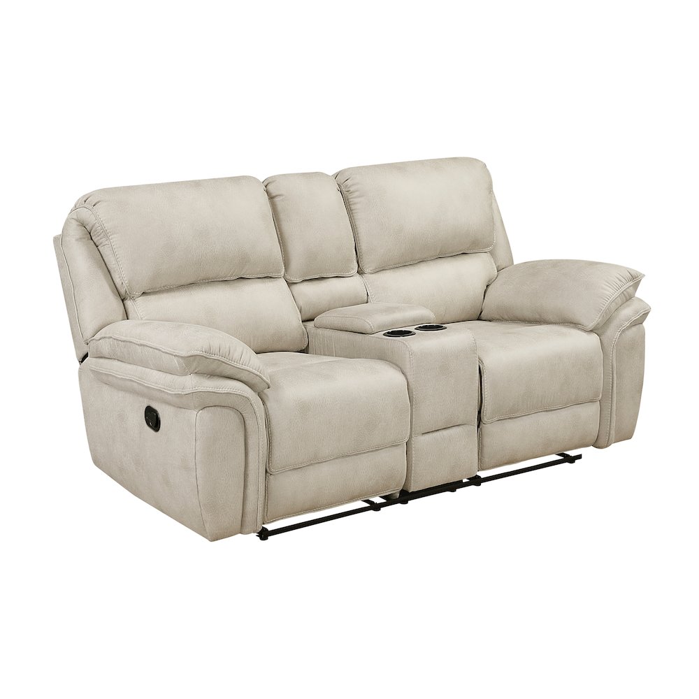 Dublin Chenille Love Seat in Dark Pewter. Picture 1