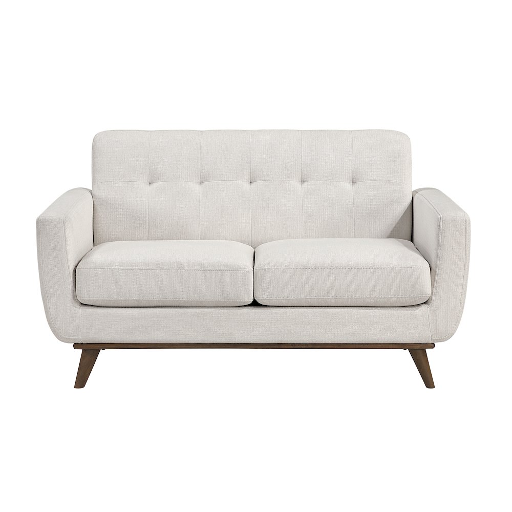 Martina Textured Love Seat in Beige. Picture 4