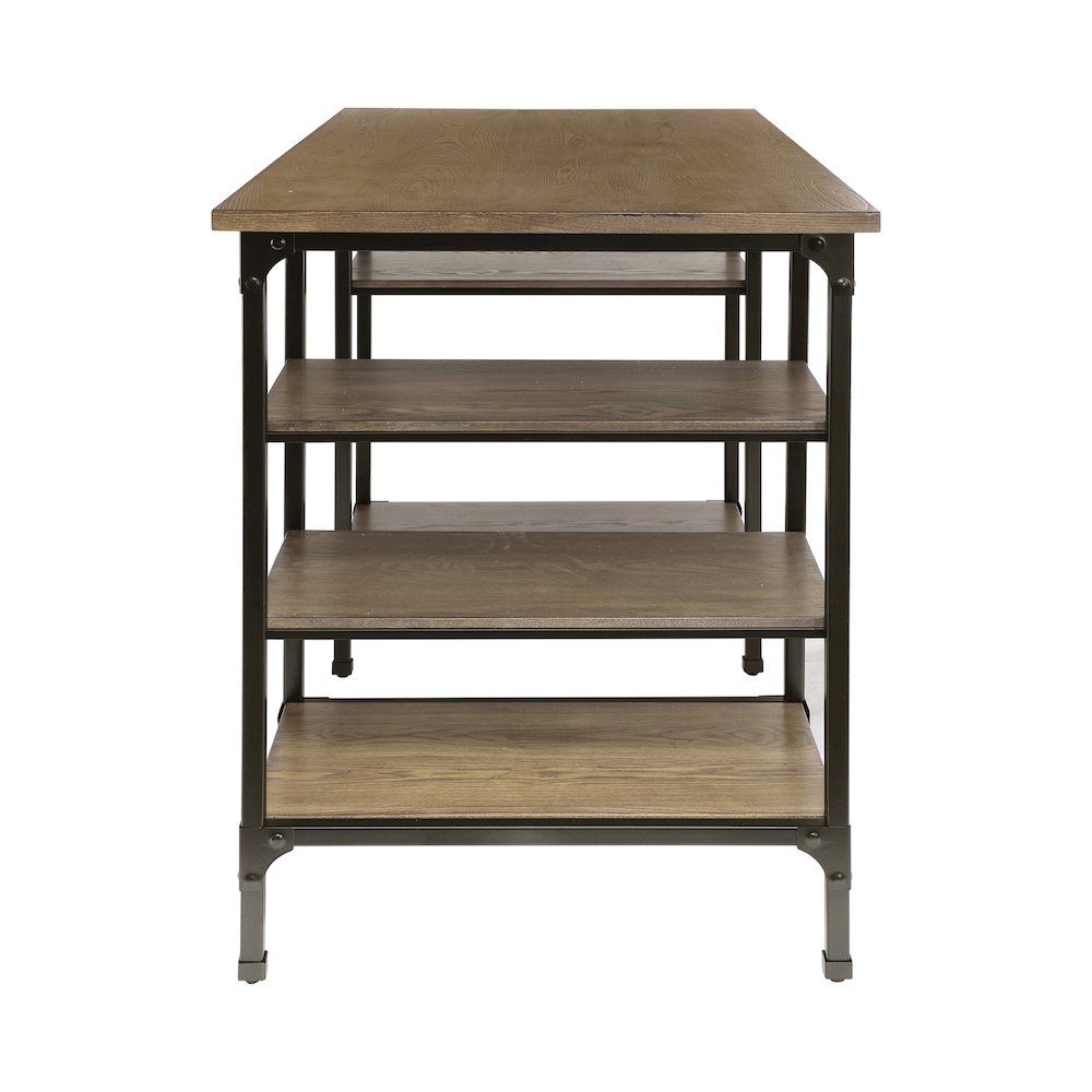 Millwood Pine Counter Height Writing Desk in  2-Tone Finish. Picture 5