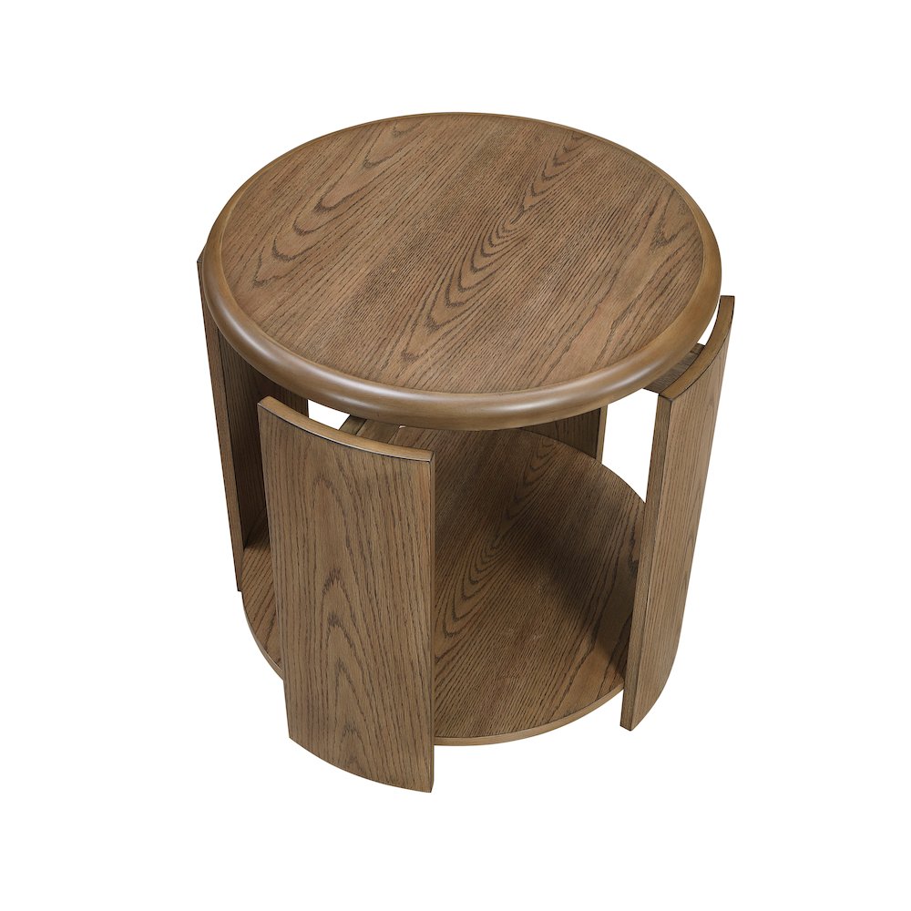 Ellis Asian Hardwood End Table in Brown. Picture 2