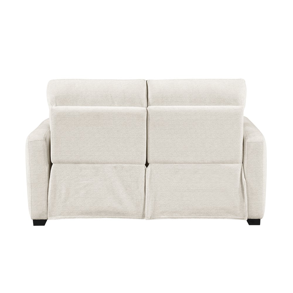 Vera Chenille Power Double Reclining Love Seat in Beige. Picture 3