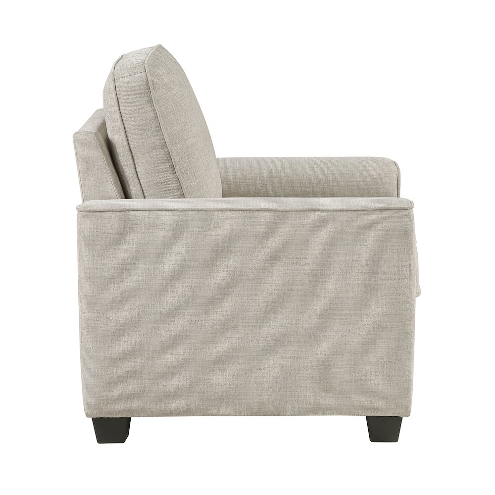 Zander Chenille Chair in Taupe. Picture 7