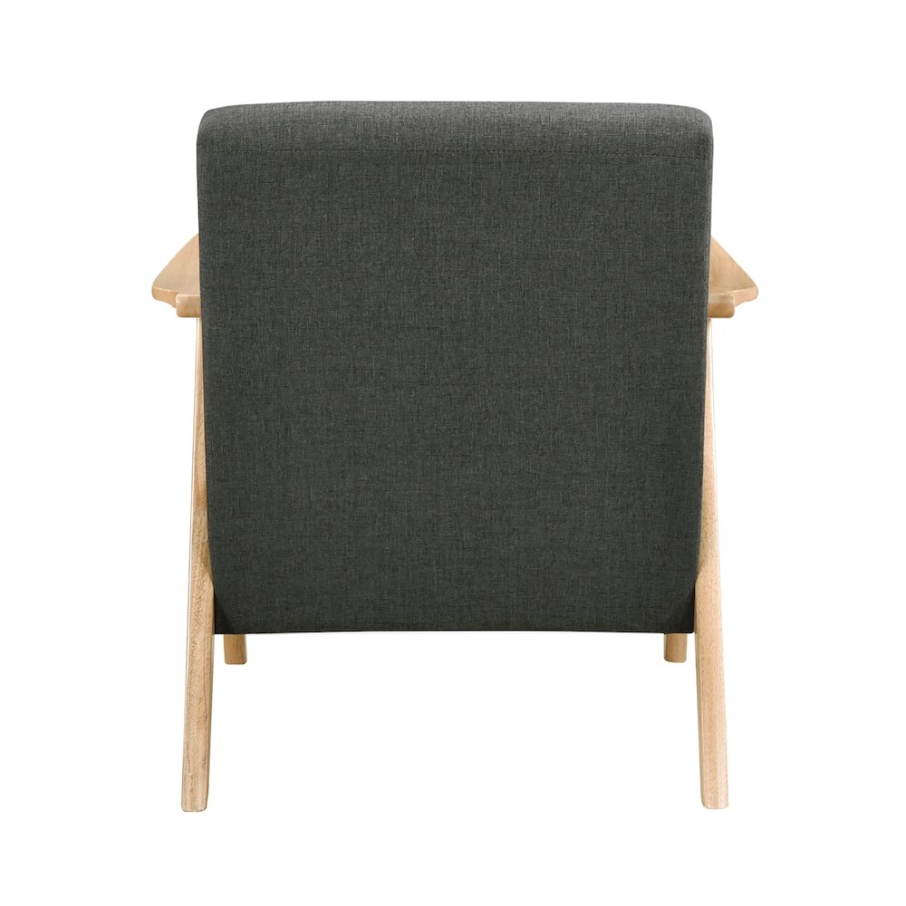 Lexicon Damala Textured Fabric Accent Chair in Dark Gray. Picture 3