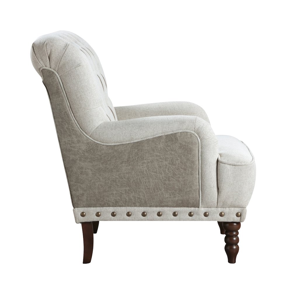 Lexicon Carol Textured Fabric Accent Chair in Beige. Picture 4