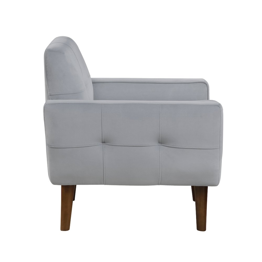 Lexicon Meadow Textured Fabric Accent Chair in Gray. Picture 4