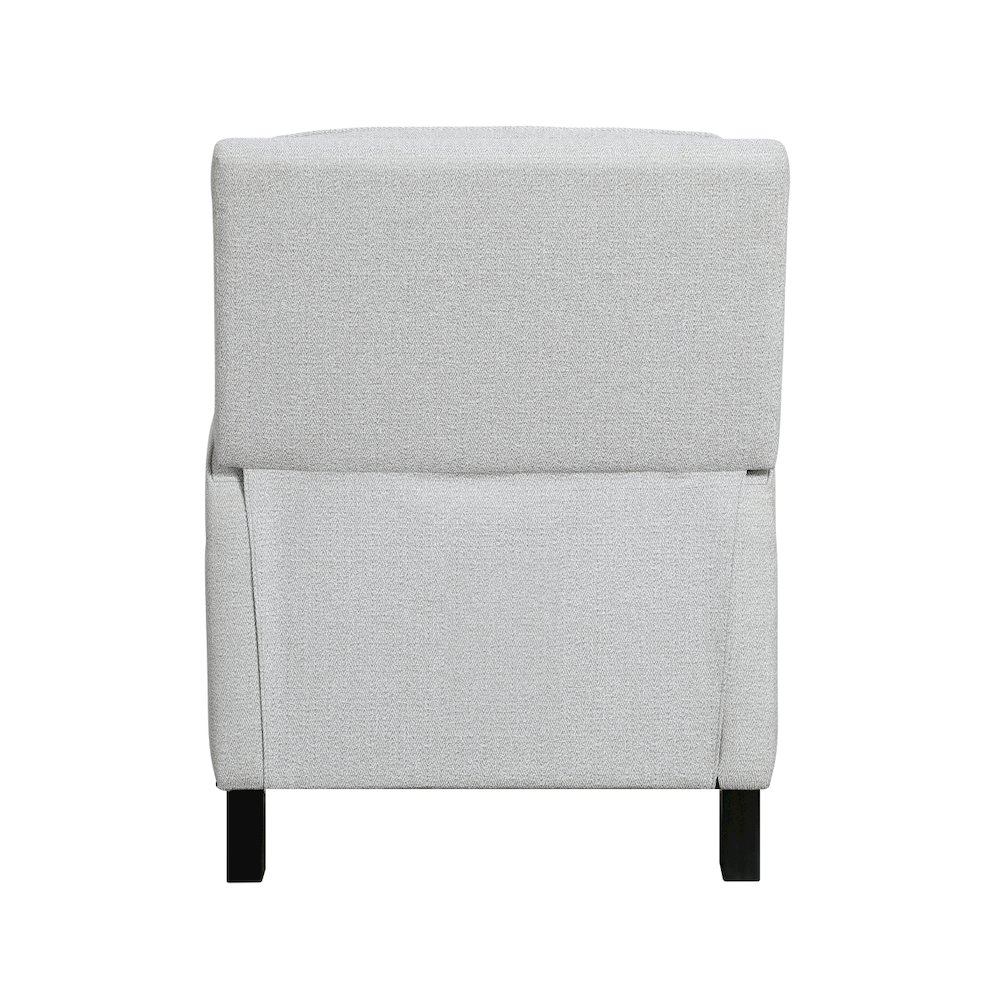 Lexicon Berenson Chenille Push Back Recliner in Gray. Picture 3