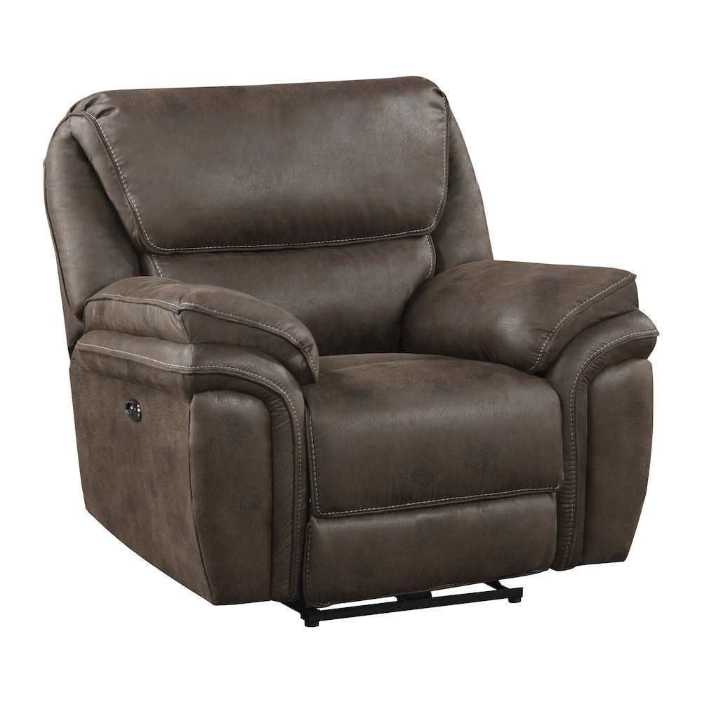 Proctor Microfiber Power Reclining Chair In Brown. Picture 1