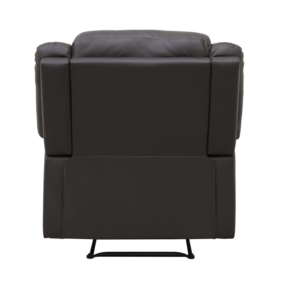 Lexicon Fairview Faux Leather Manual Recliner in Dark Brown. Picture 3