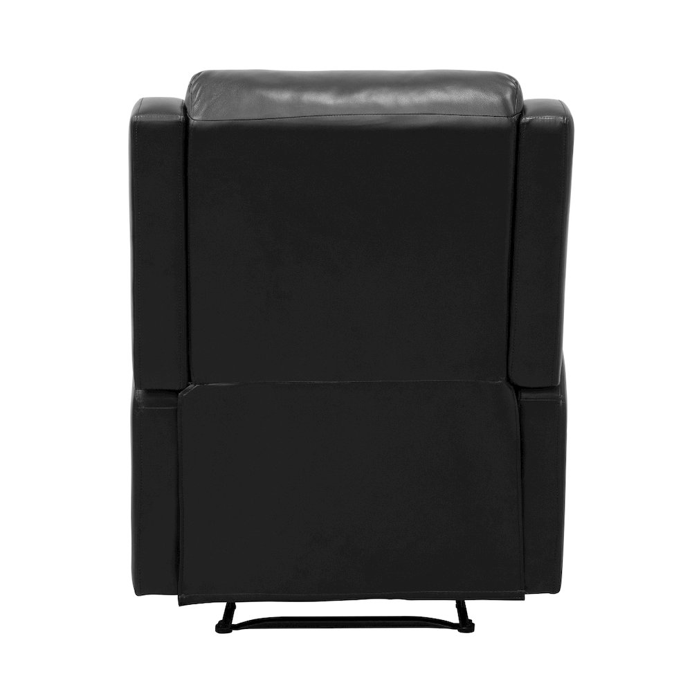 Lexicon Durant Faux Leather Manual Recliner in Black. Picture 3