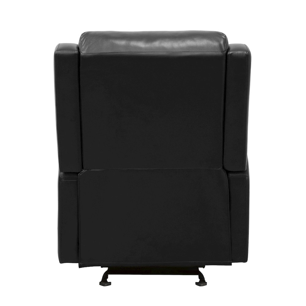 Lexicon Durant Faux Leather Glider Manual Recliner in Black. Picture 3