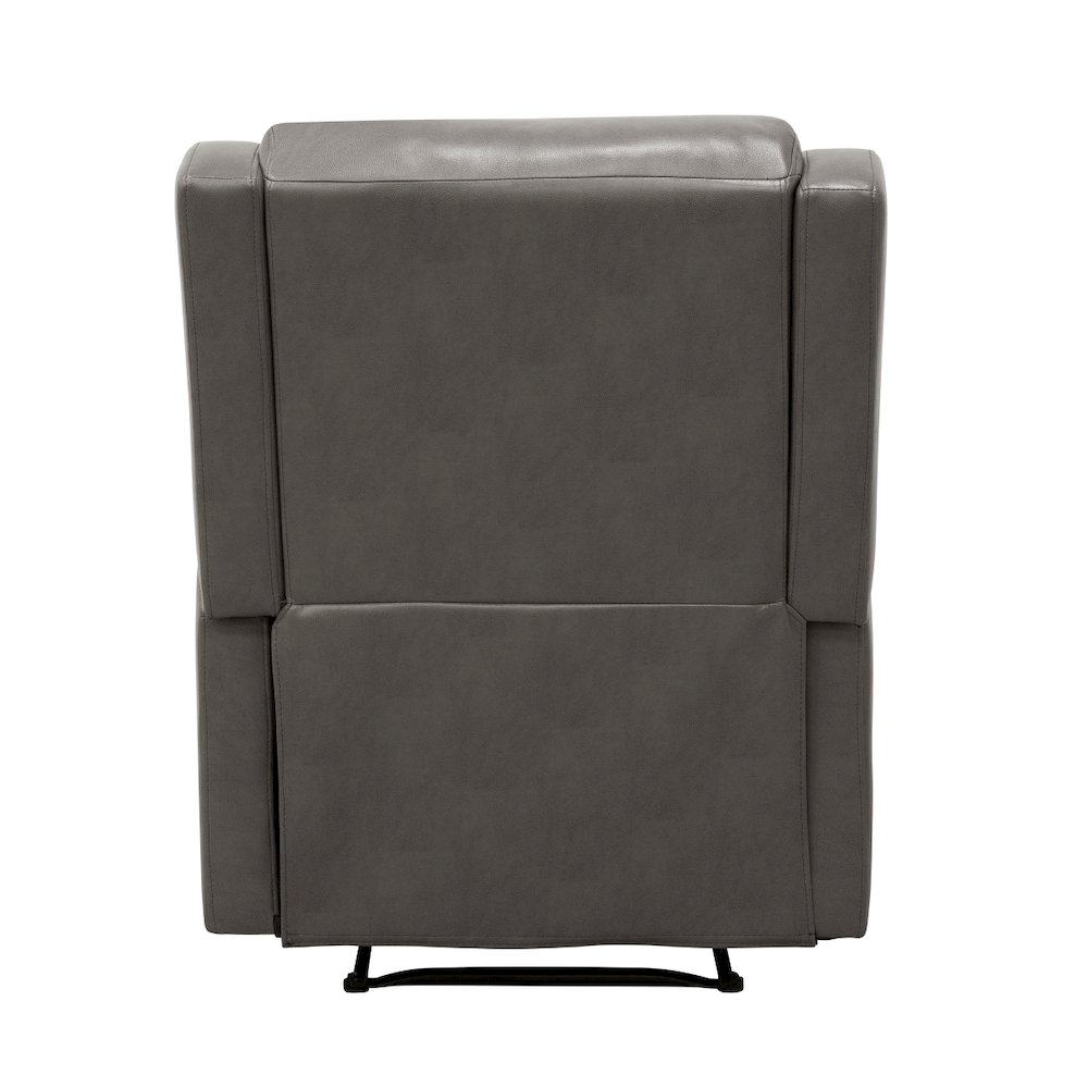Lexicon Durant Faux Leather Manual Recliner in Gray. Picture 3