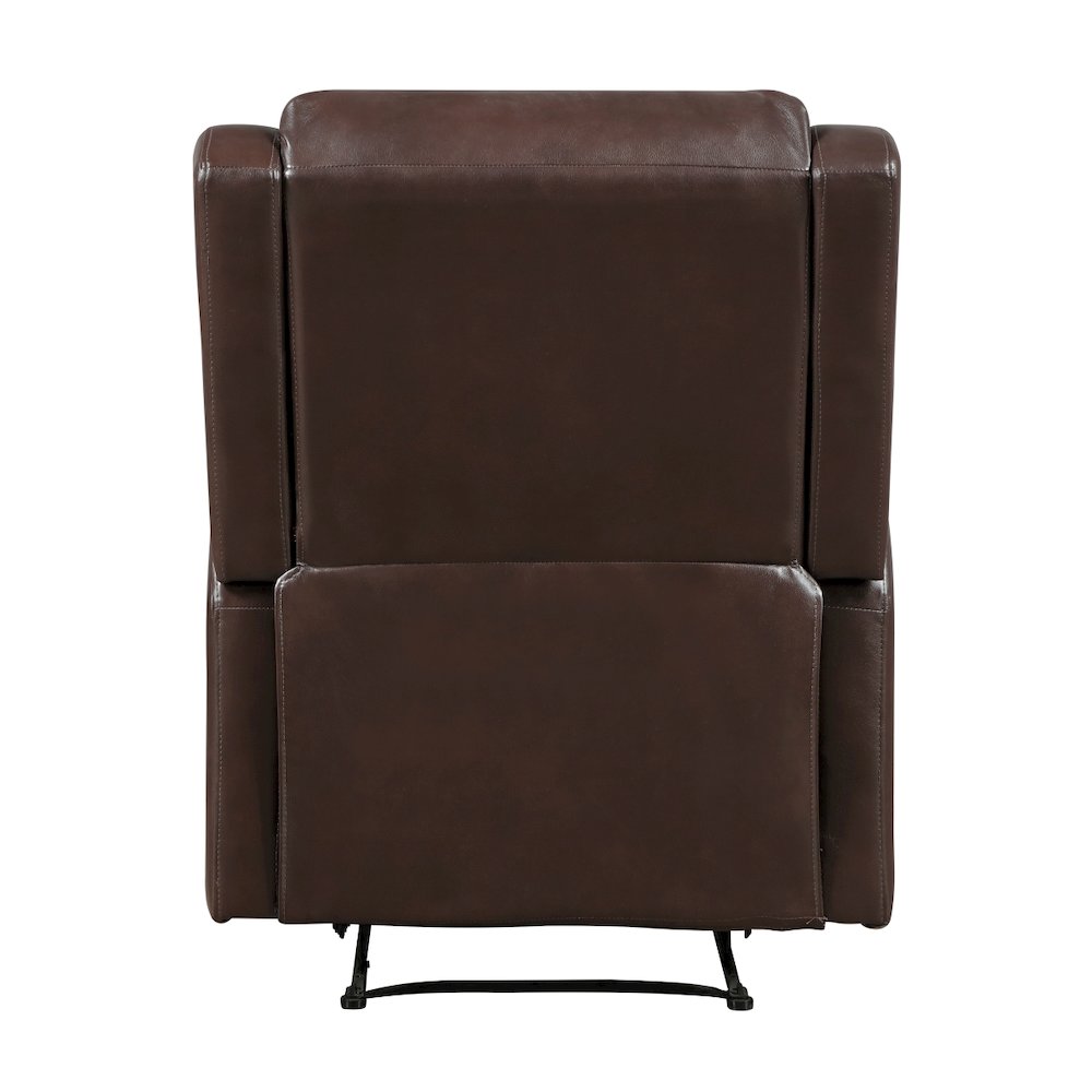 Lexicon Durant Faux Leather Manual Recliner in Brown. Picture 3