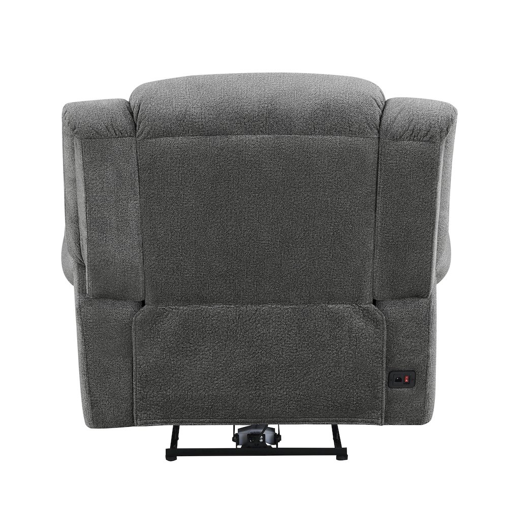 Brennen Microfiber Power Reclining Chair In Charcoal. Picture 3