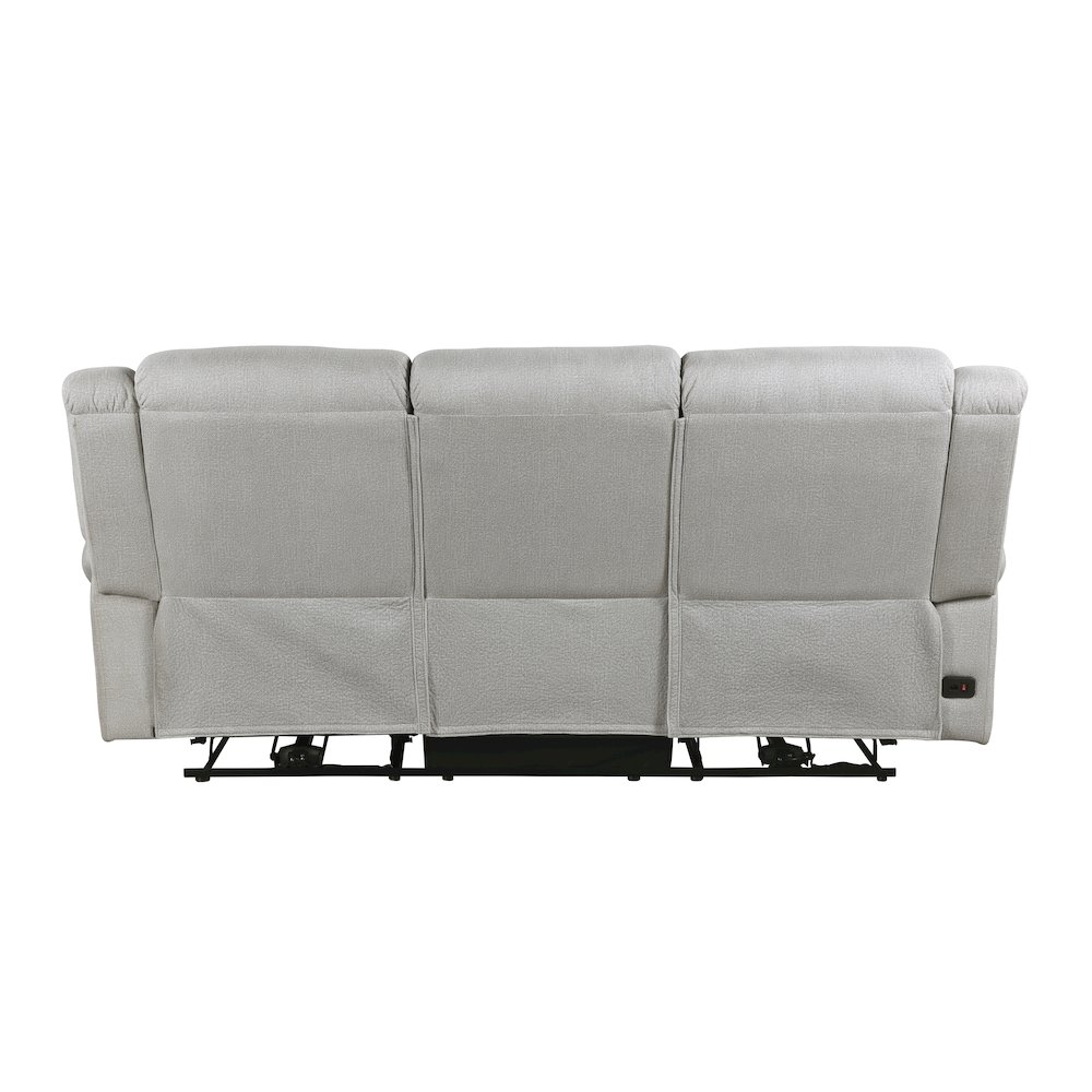 Lexicon Brennen Microfiber Power Double Reclining Sofa in Mist. Picture 5