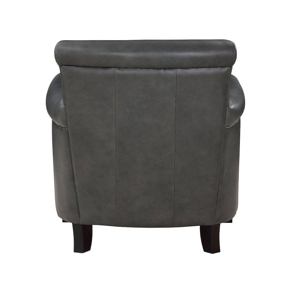 Lexicon Braintree Leather Accent chair in Gray Color. Picture 3