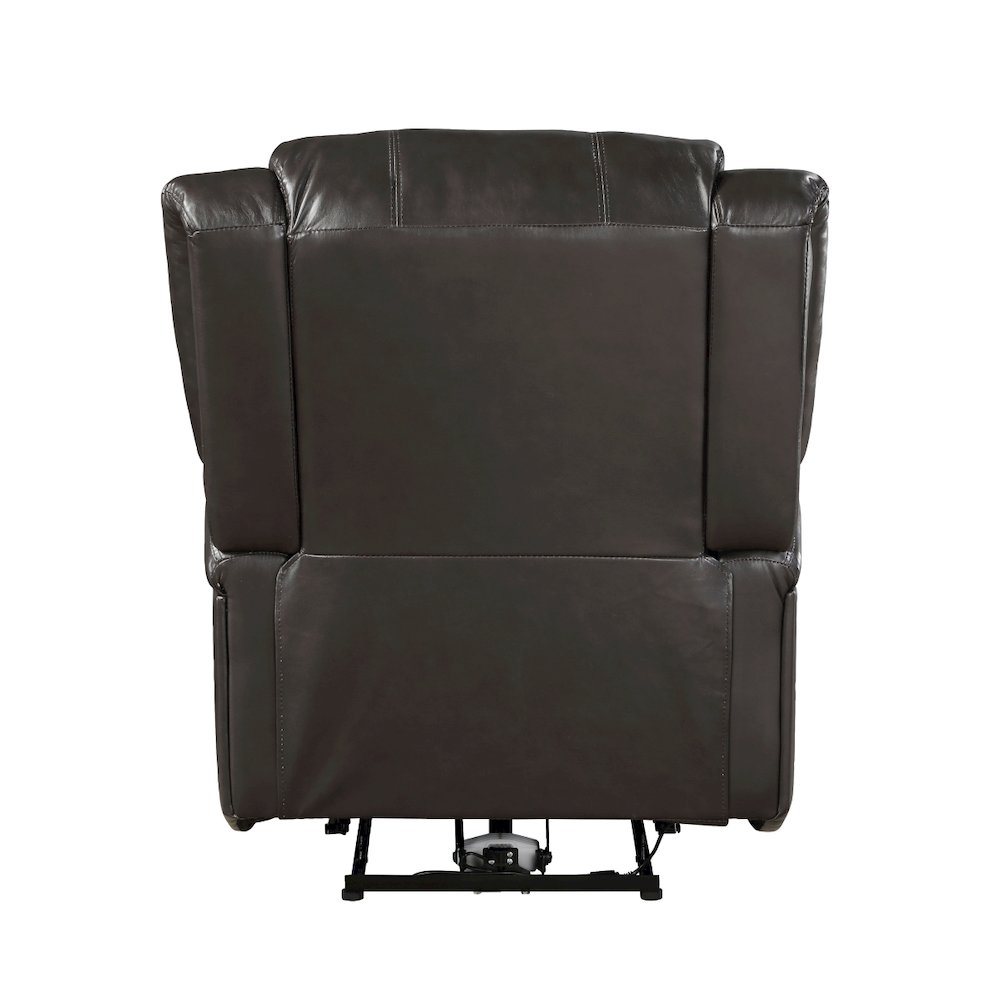 Lexicon Foxcroft Faux Leather Power Reclining Chair in Brown. Picture 3