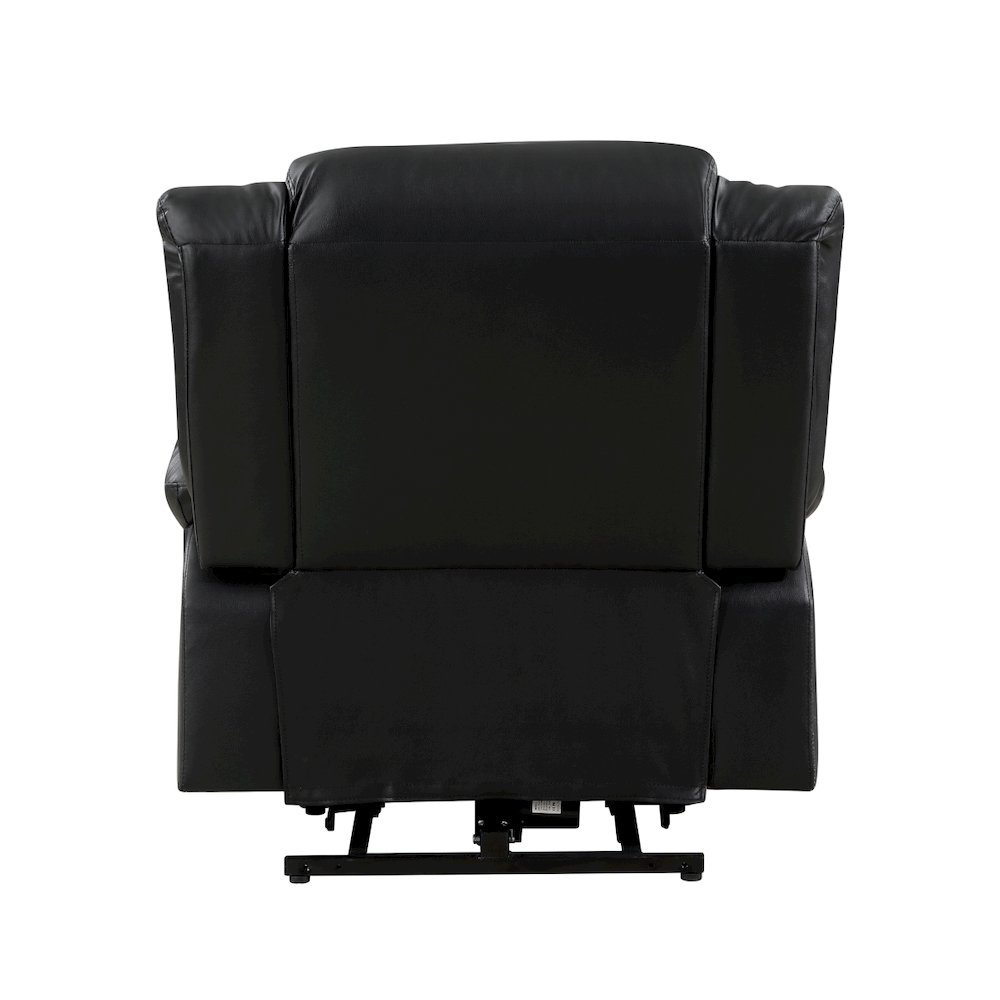 Lexicon Carson Faux Leather Power Lift Chair in Black. Picture 3