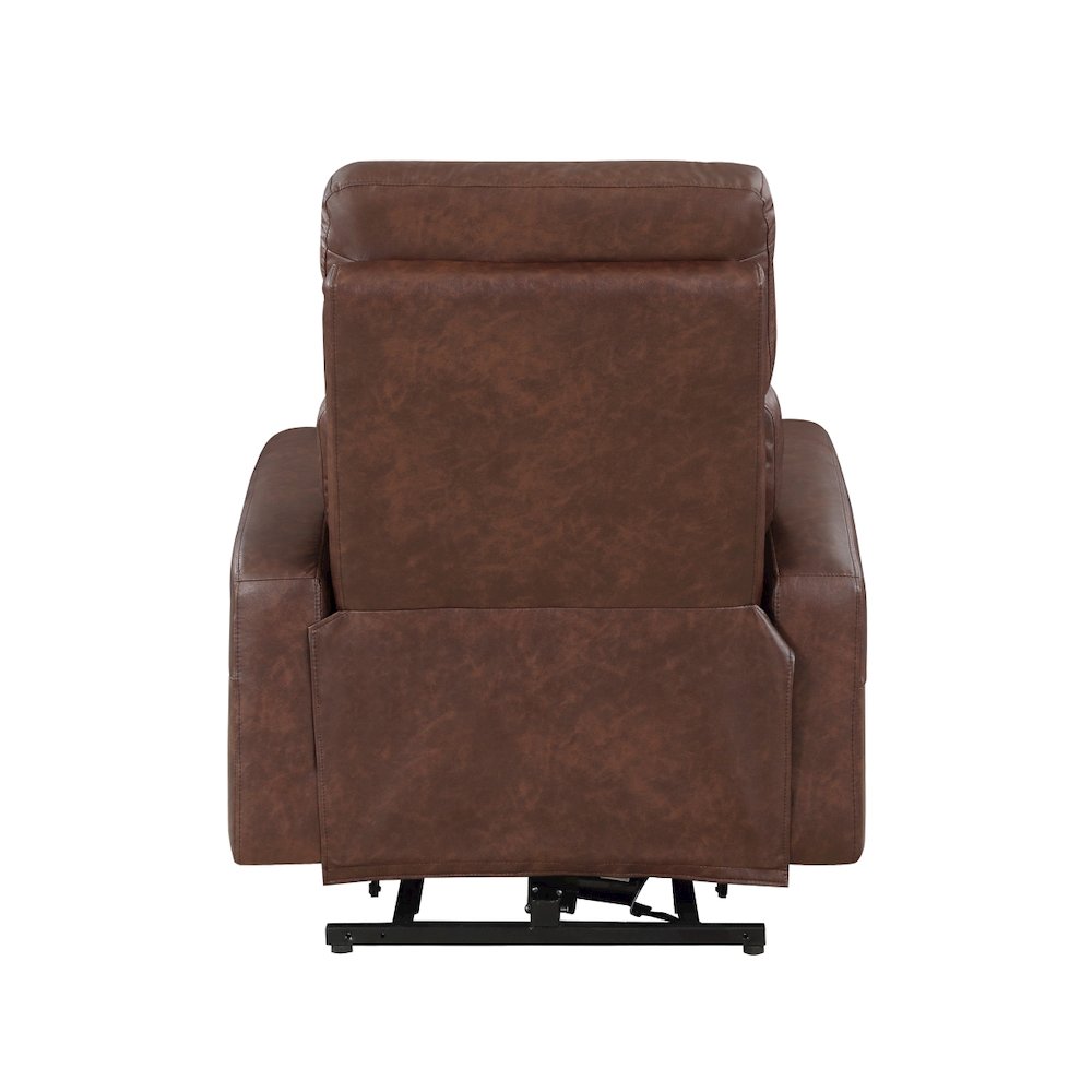 Lexicon Wheaton Faux leather Power Lift Chair in Brown. Picture 3