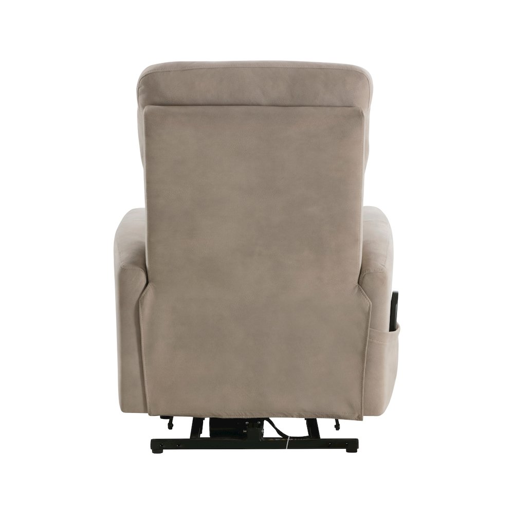Lexicon Wichita Textured Fabric Power Lift Chair in Brown. Picture 3
