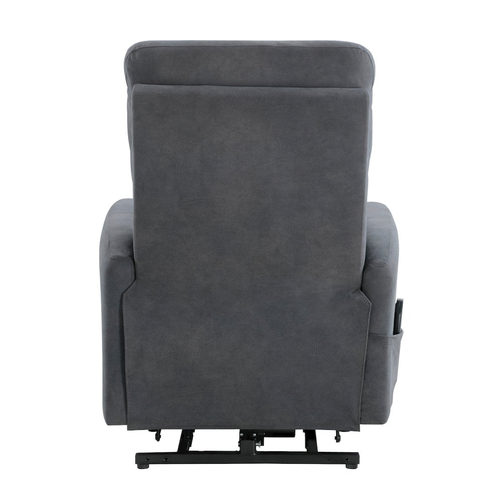 Lexicon Wichita Textured Fabric Power Lift Chair in Dark Gray. Picture 3