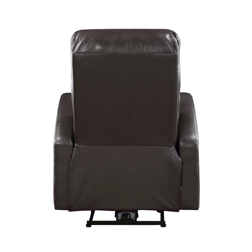 Lexicon Wiley Faux Leather Power Reclining Chair in Brown. Picture 3