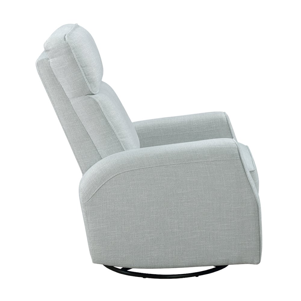 Lexicon Carly Textured Swivel Glider Reclining  Chair in Sea Glass. Picture 4