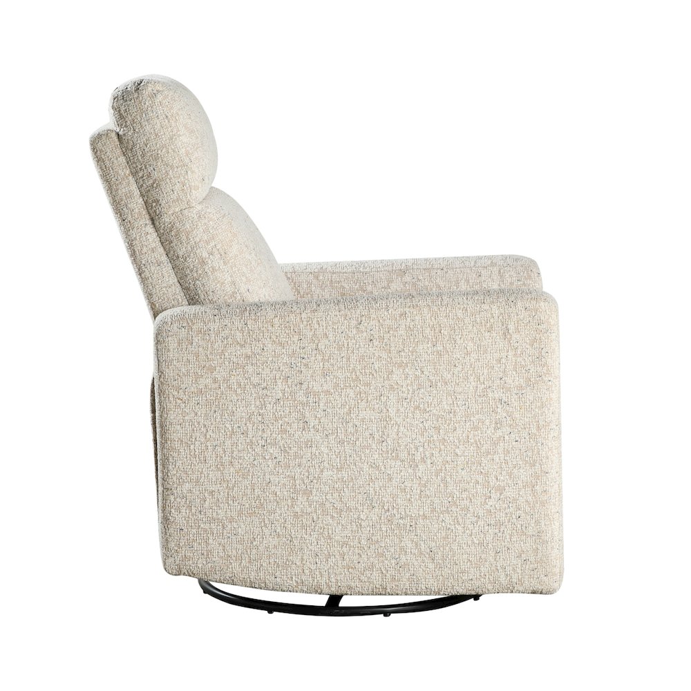 Lexicon Olathe Chenille Swivel Glider Reclining  Chair in Quartz. Picture 4