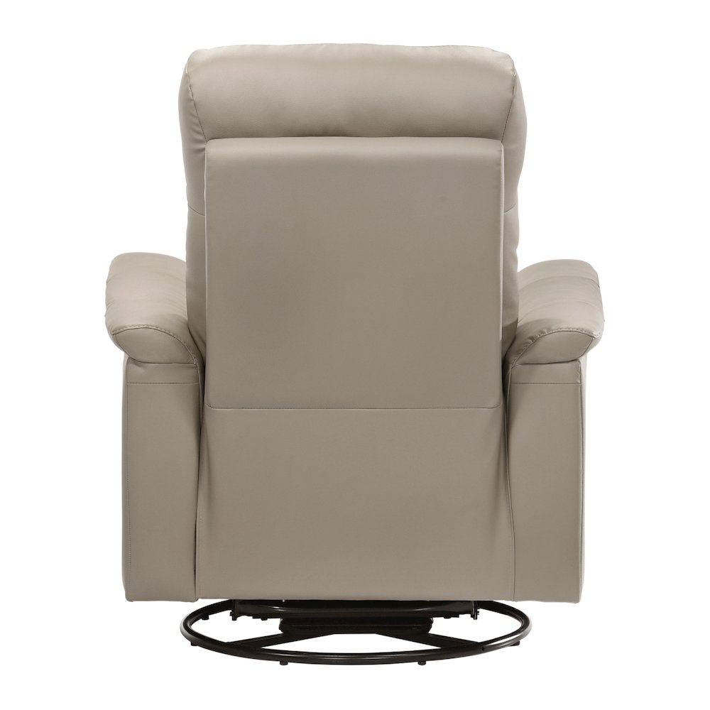 Lexicon Bristow Leather Swivel Glider Reclining Chair in Latter. Picture 3