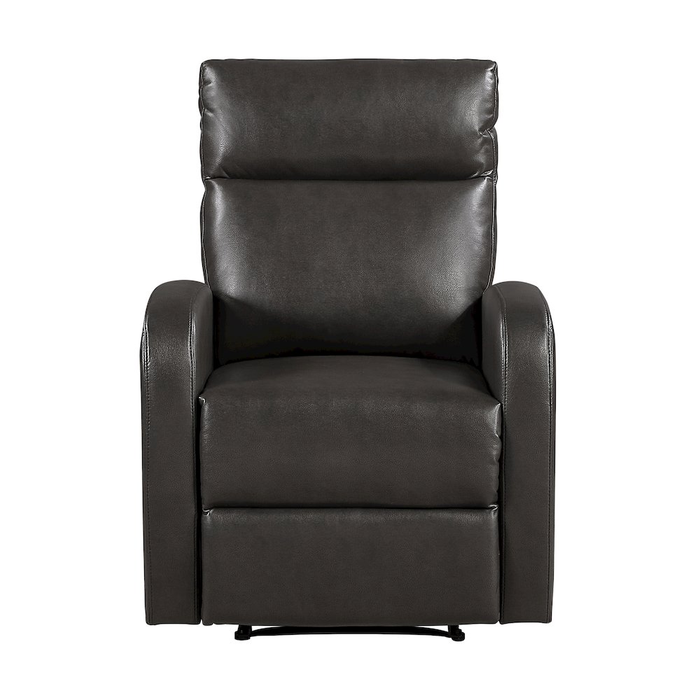 Allen Faux Leather Reclining Chair in Espresso. Picture 3
