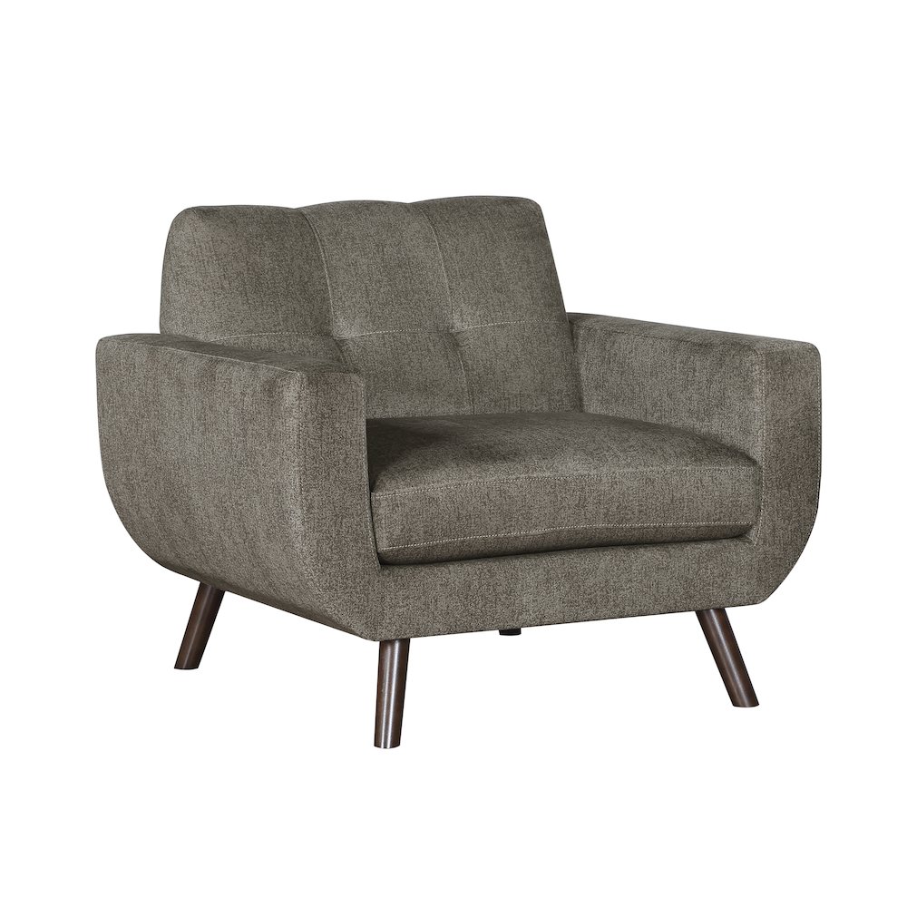 Janne Chenille Chair in Brown. Picture 1