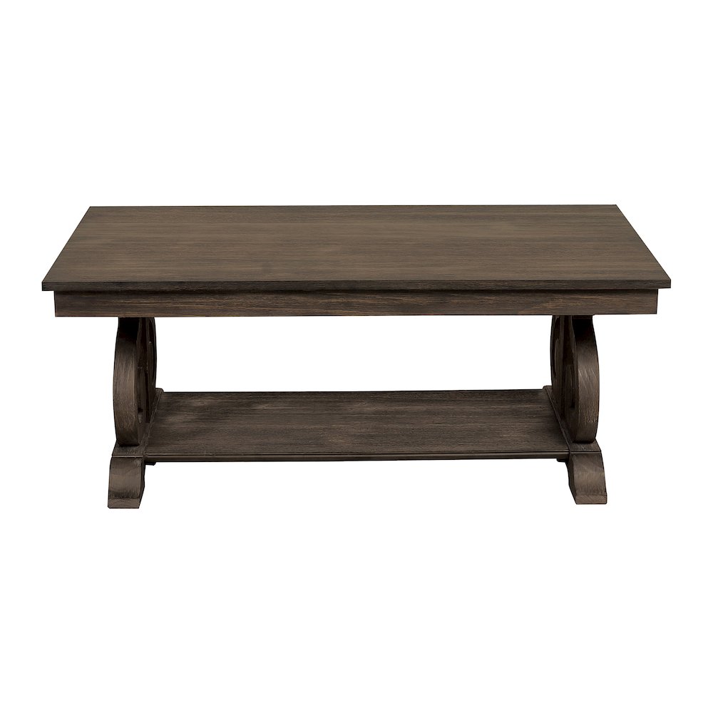 Toulon Pine Cocktail Table in Wire-Brushed Power Glaze Oak. Picture 3