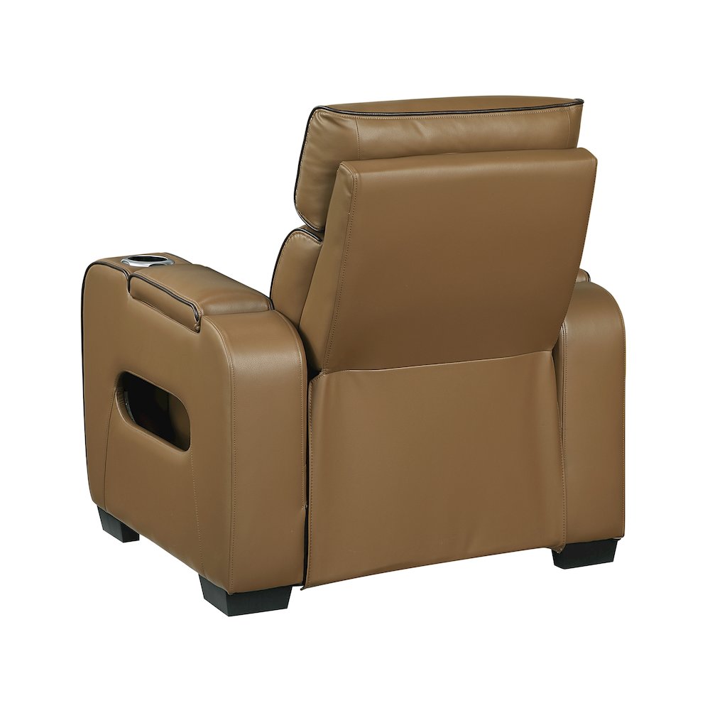 Fairway Faux Leather 2pc Set: Sofa, Loveseat, Chair in Brown. Picture 12