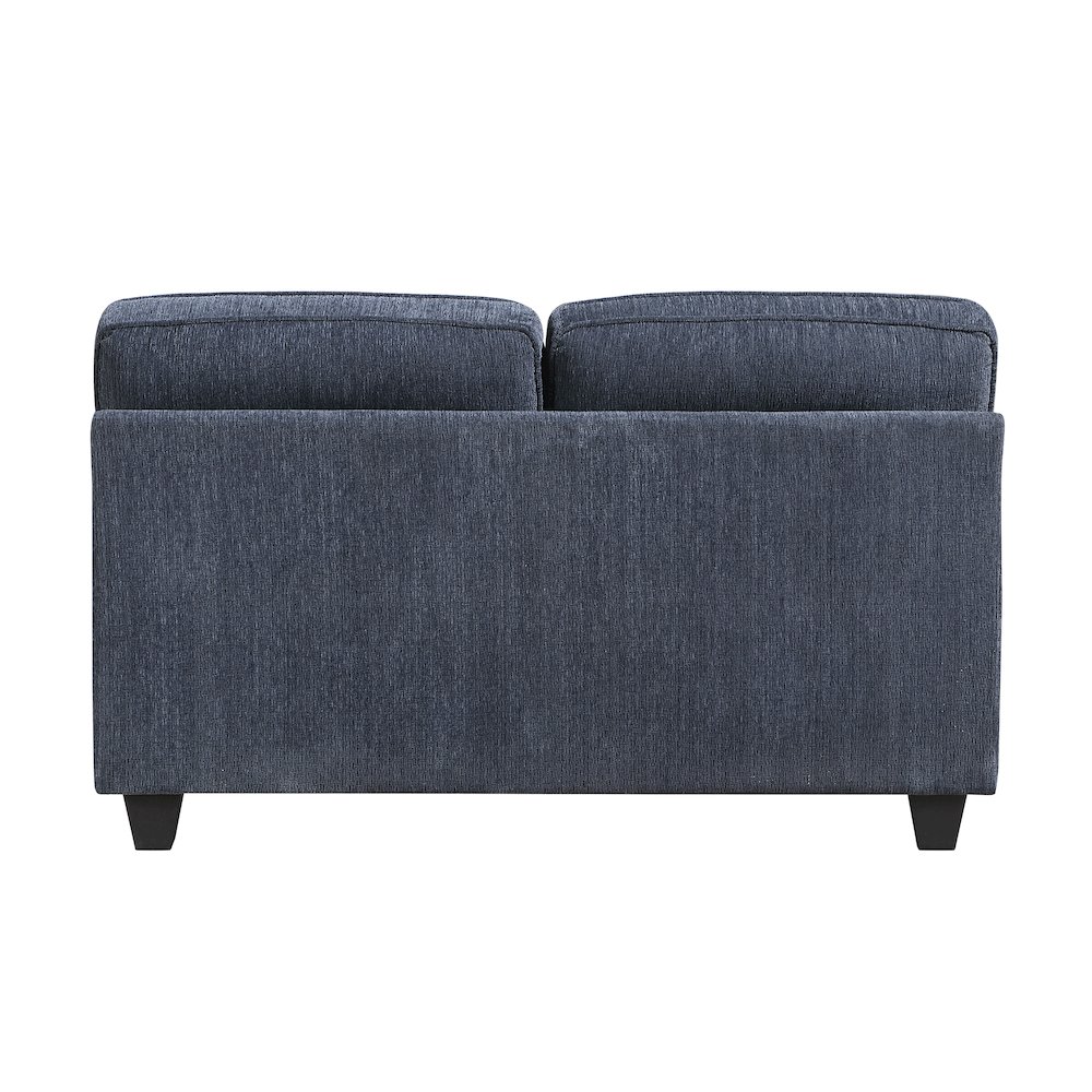 Bennett Chenille 2pc Set: Sofa, Love in Blue. Picture 3
