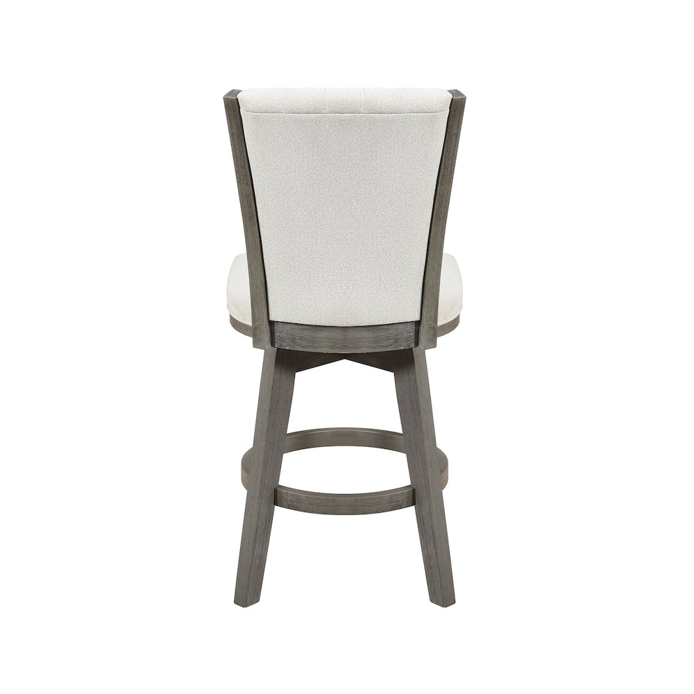 Corvallis Velvet Counter Height Swivel Stool, Set of 2 in Beige. Picture 3