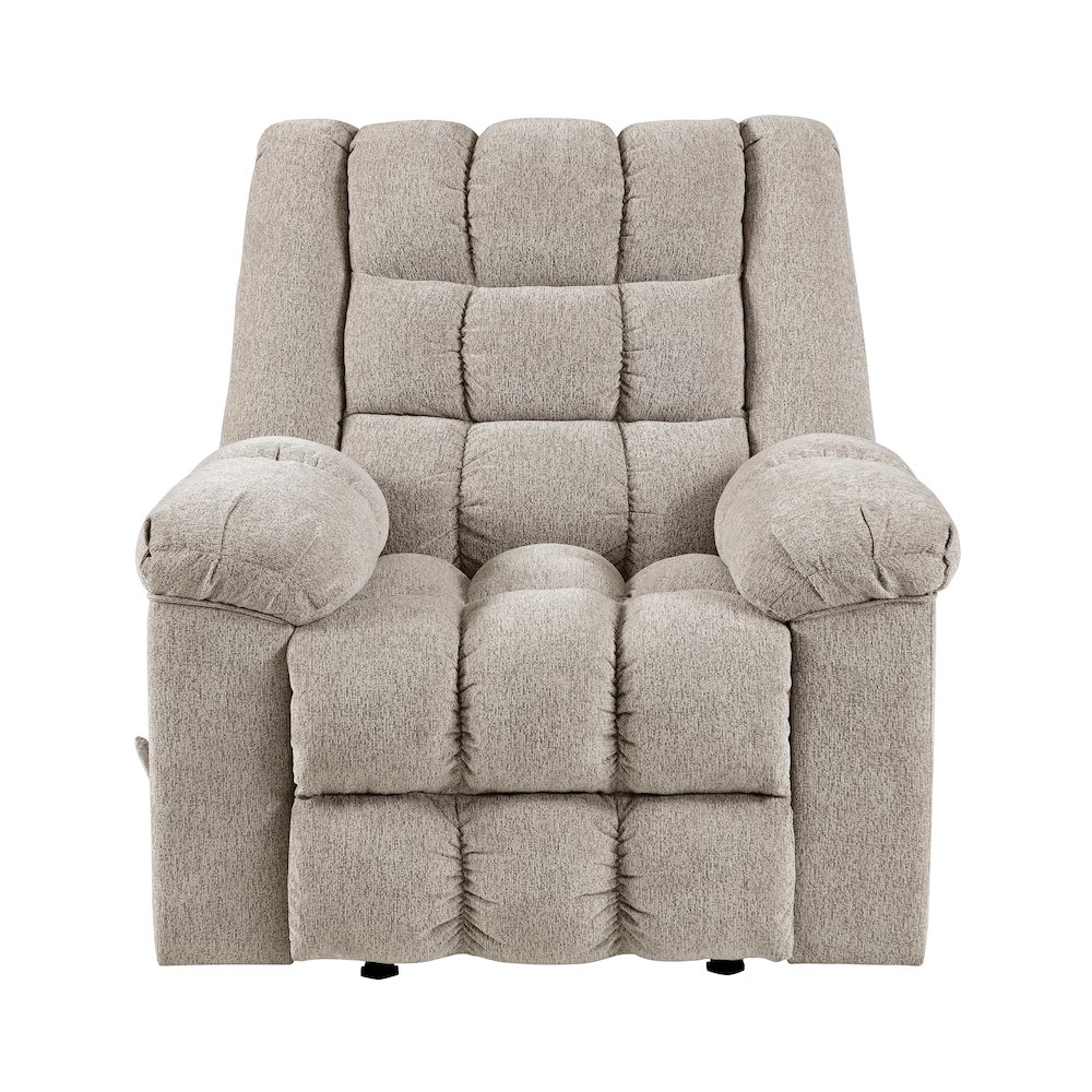 Baldwin Chenille Rocker Reclining Chair in Light Brown. Picture 4