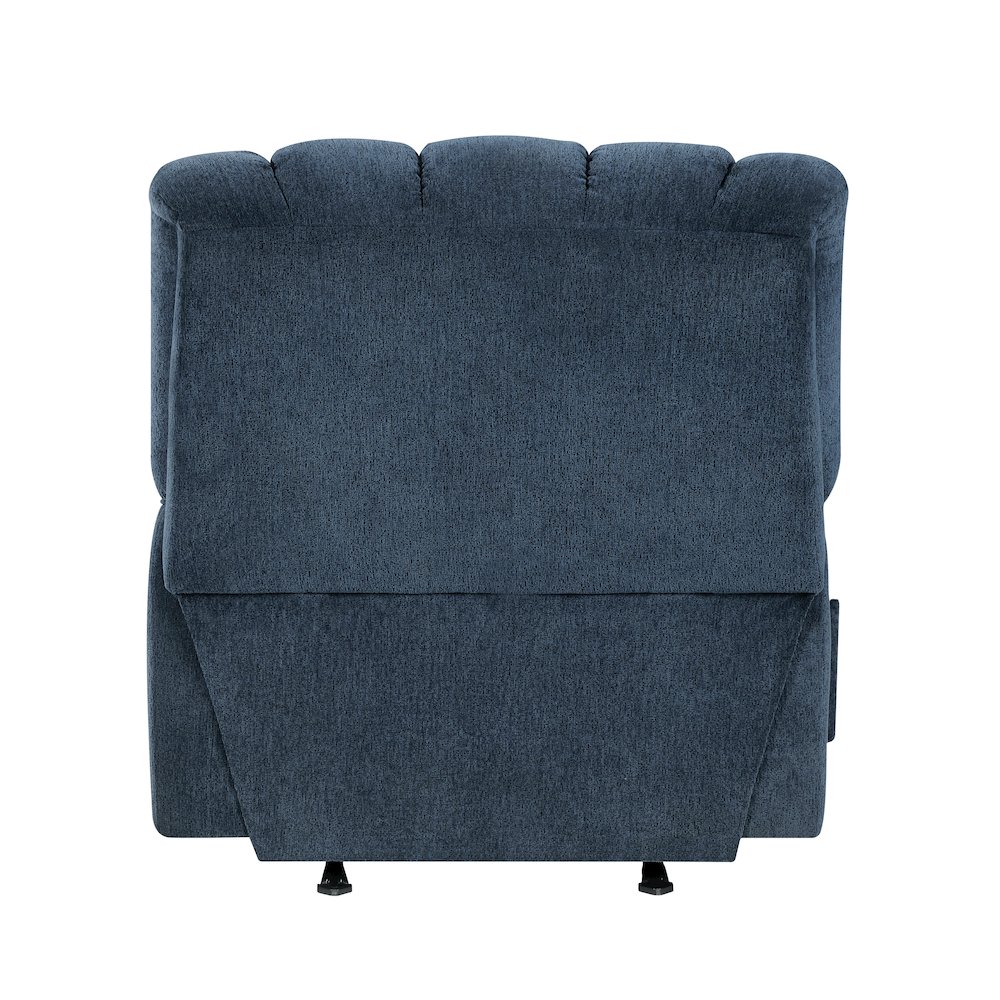 Baldwin Chenille Rocker Reclining Chair in Blue. Picture 3