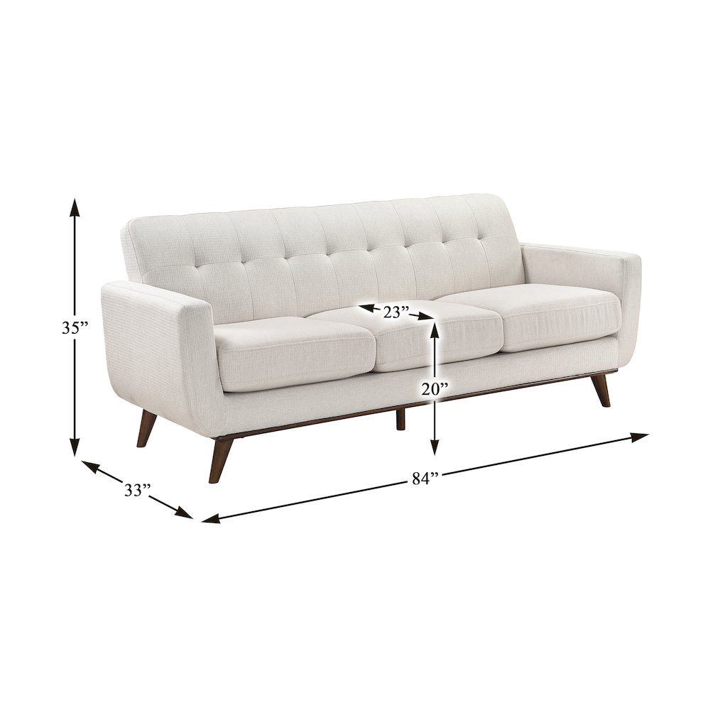 Martina Textured 2pc Set: Sofa, Love in Beige. Picture 5