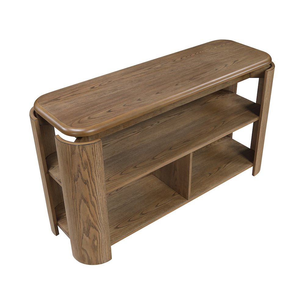 Ellis Asian Hardwood Sofa Table in Brown. Picture 2