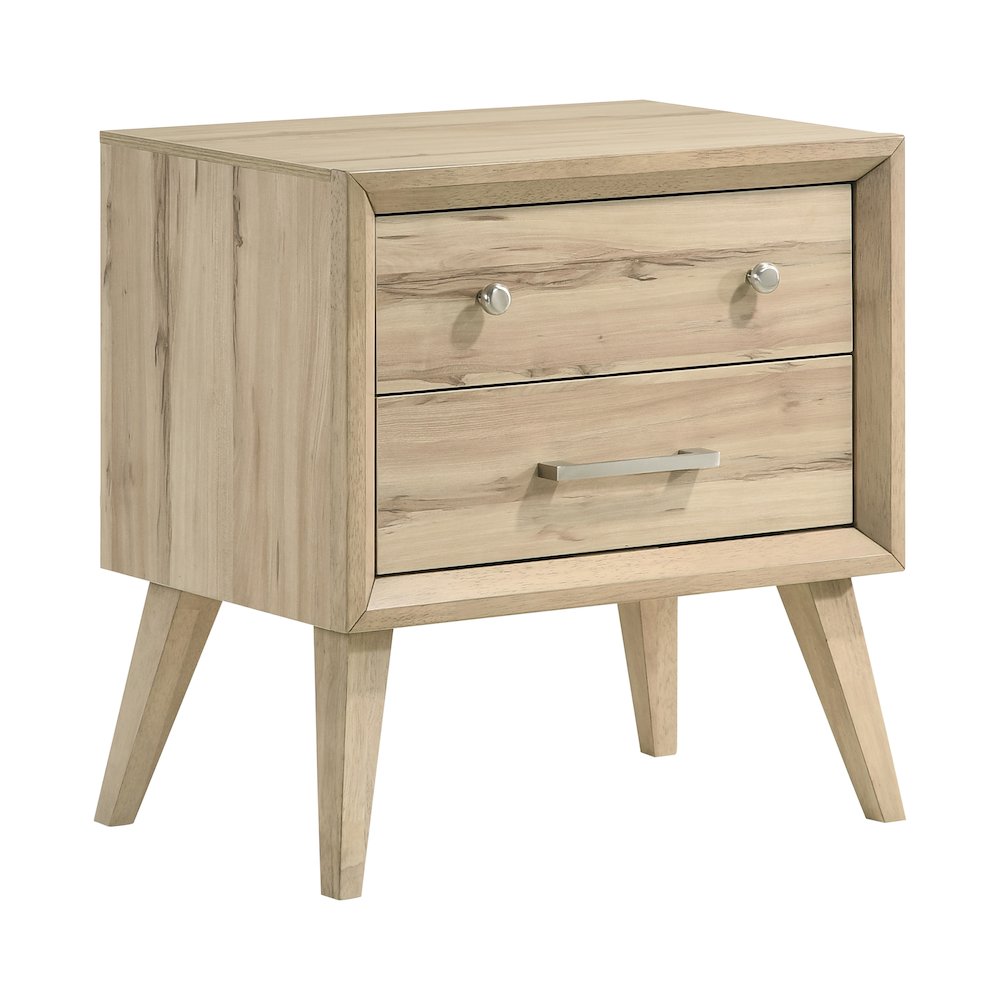 Lexicon Marrin Asian Hardwood Nightstand in Natural Oak. Picture 1