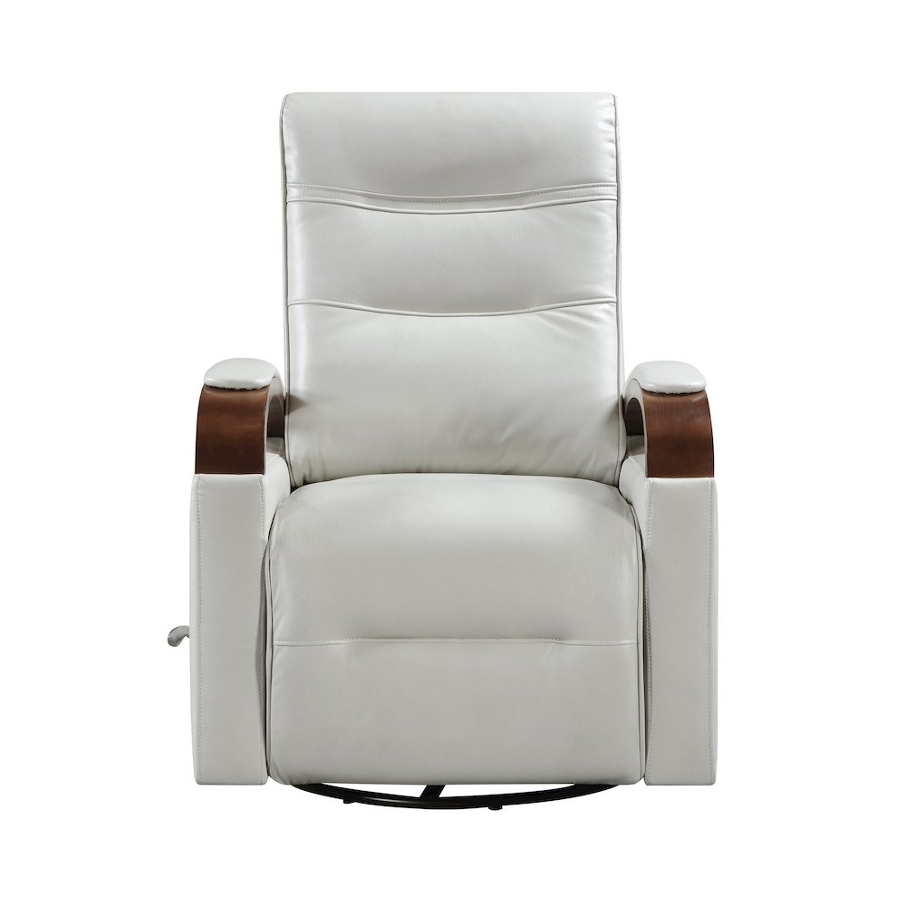 Margot Faux Leather Swivel Glider Reclining Chair in Smoke. Picture 4