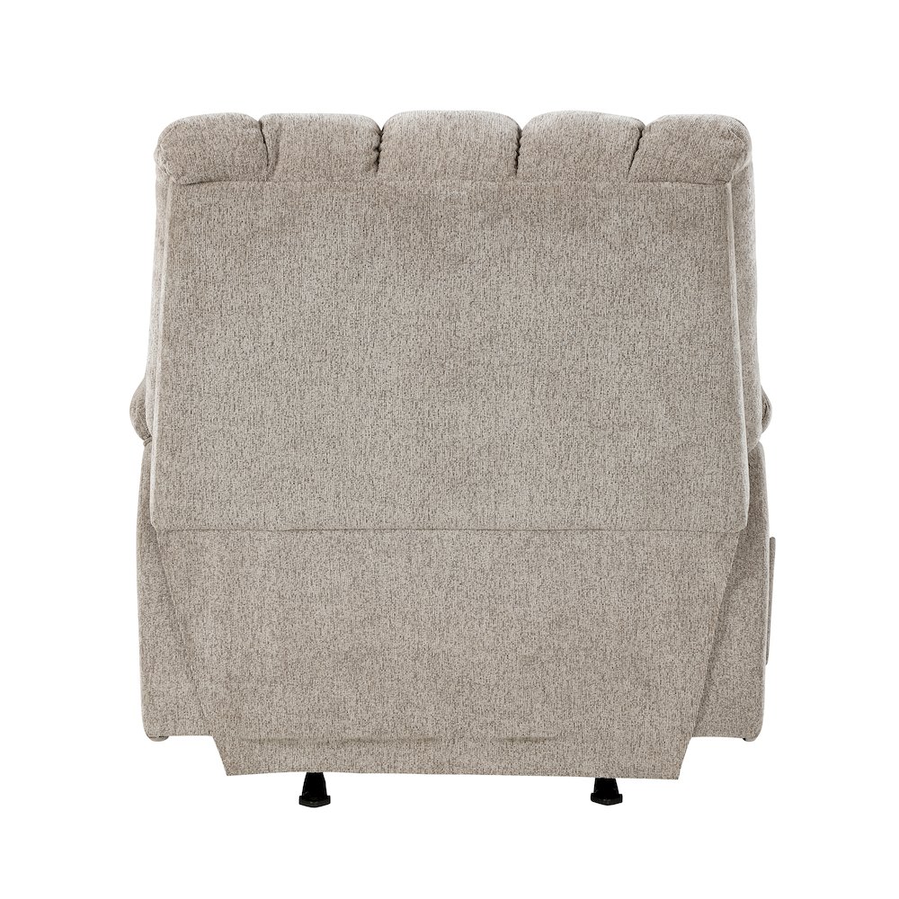 Baldwin Chenille Rocker Reclining Chair in Light Brown. Picture 3