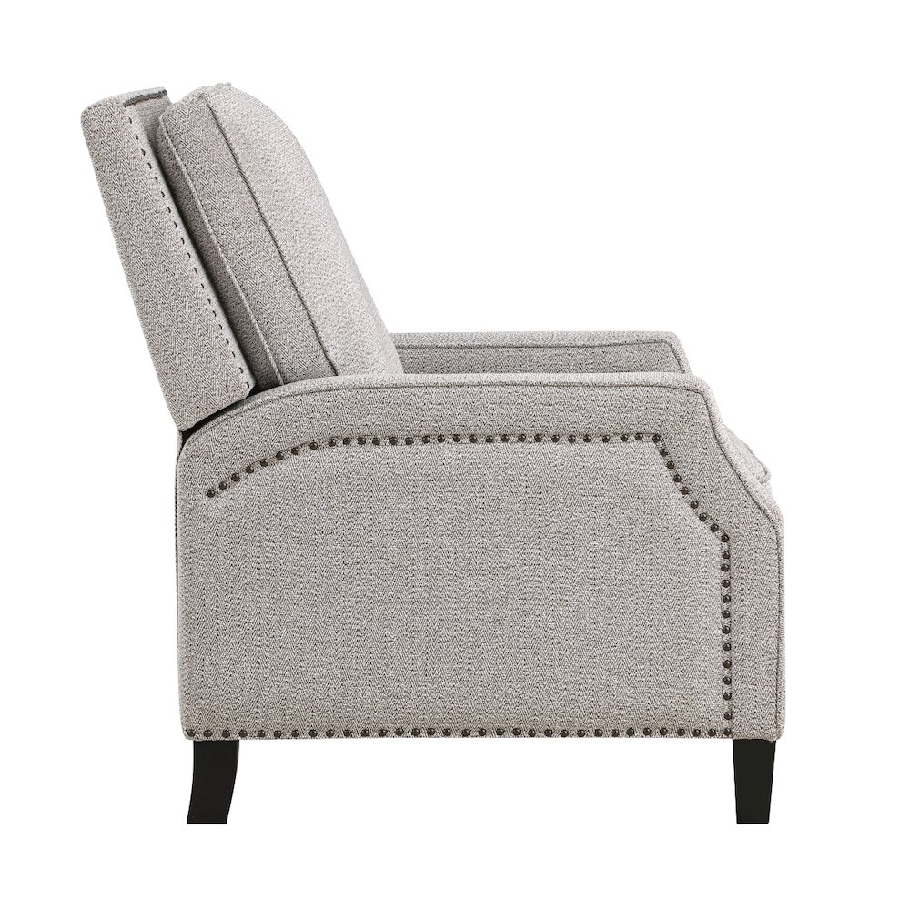 Lexicon Berenson Chenille Push Back Recliner in Coconut. Picture 4