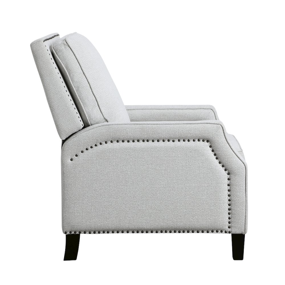 Lexicon Berenson Chenille Push Back Recliner in Gray. Picture 4