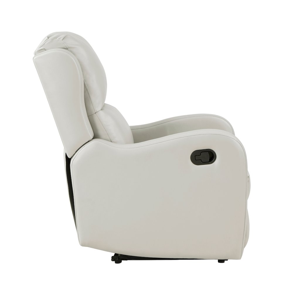 Lexicon Durant Faux Leather Manual Recliner in Taupe. Picture 4